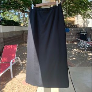 Vintage Pendleton maxi 100% virgin wool black skirt size 8